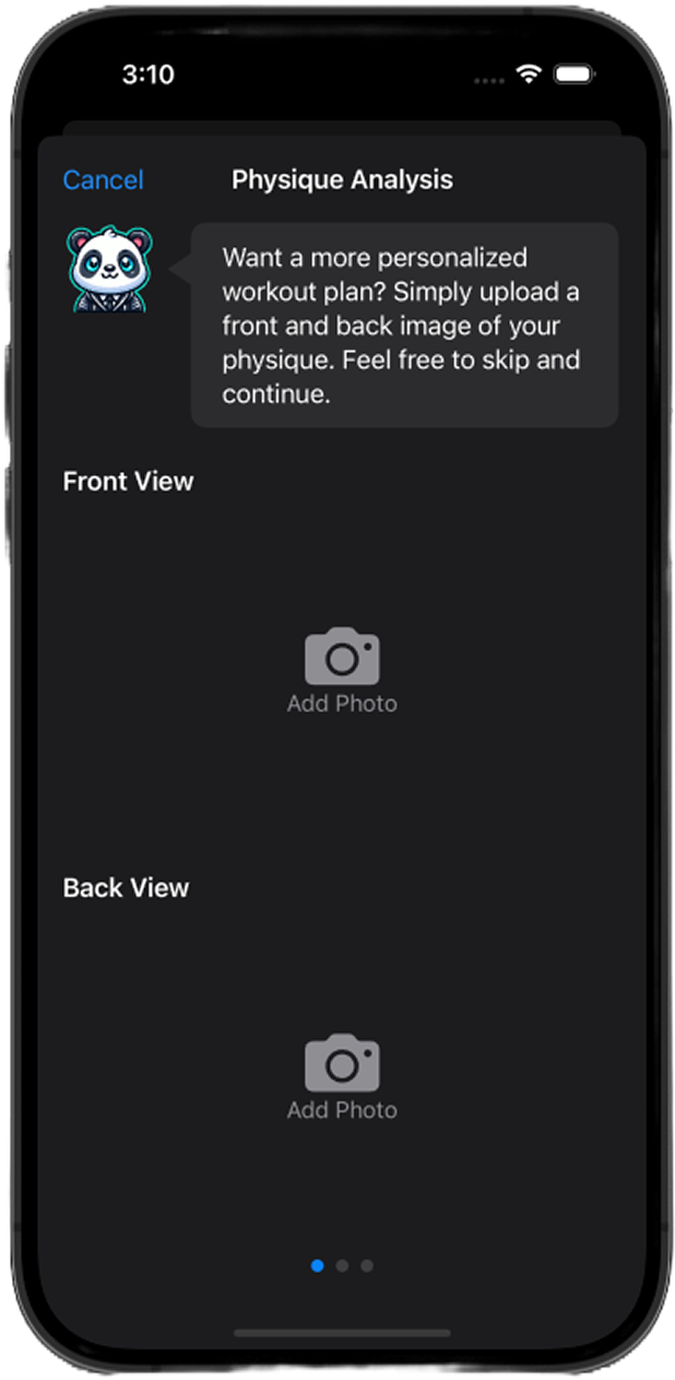 Upload your physique